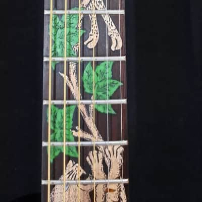 Blueberry Handmade Grand Concert Cutaway Guitar Tiger Motif image 4