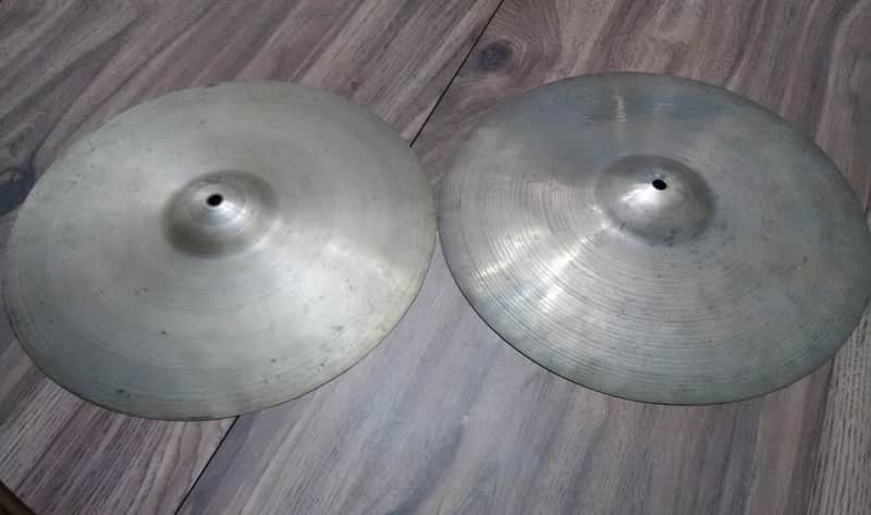 Zildjian Avedis 14" Trans Stamp T3  Hi Hat pair - early 1950's - THIN 650/689 g image 1