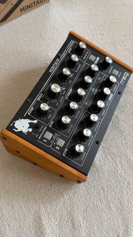 Moog Minitaur Rev2 TBP002 + Moog Wood Side Kit — boxed, PSU, fully tested image 1