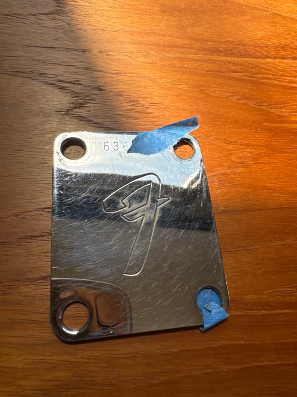 Fender Stratocaster Telecaster Neck Plate 1975 image 1