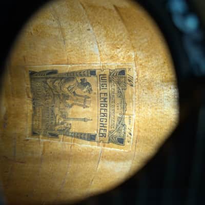 1926 Luigi Embergher Orchestra Model No. 3 — Roman bowlback mandolin, all original. image 15