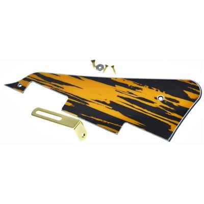 Tawny Stripe LP Guitar Pickguard with Gold Stainless Steel Bracket and Steel Mounting Screws for USA Les Paul image 5