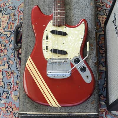 Competition Red 1972 Fender Mustang with Original Case image 1
