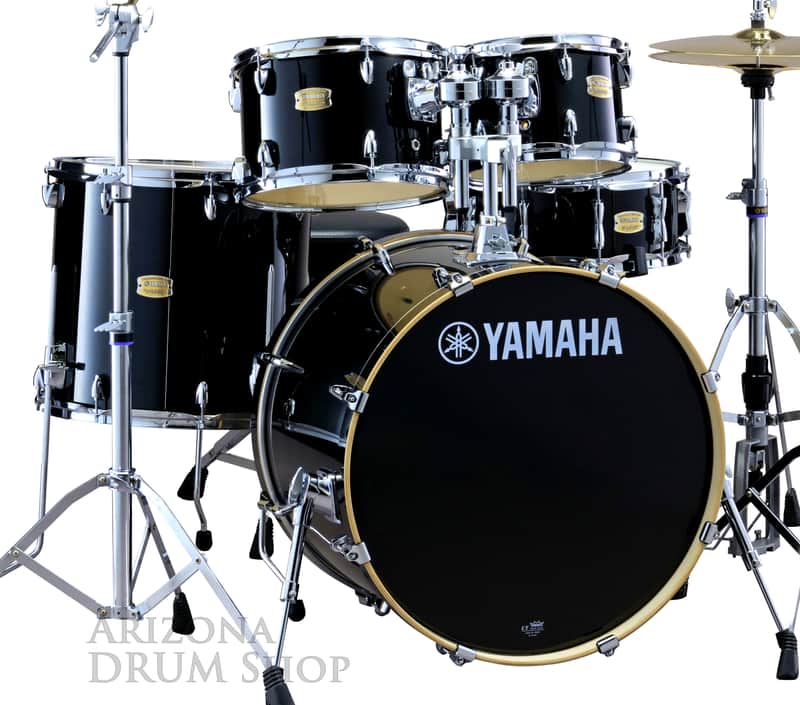 Yamaha Stage Custom Birch 5pc Drum Set Shell Pack Raven Black w/ 20" Bass SBP0F50RB image 1