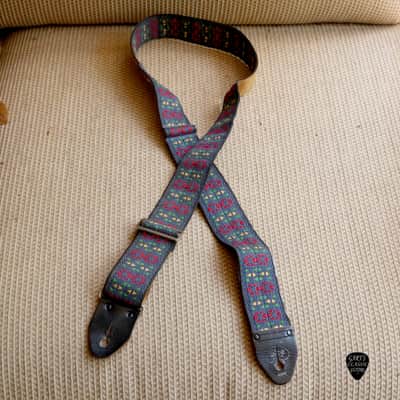 60's/70's Blue kaleidoscope Ace Woven Strap image 1