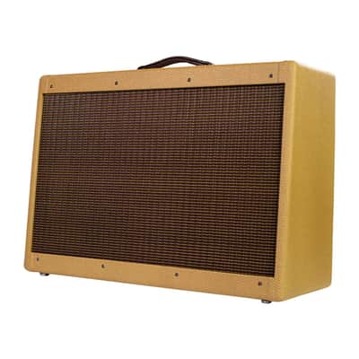 Mojotone Fender Tweed Twin High Power Style 2x12 Guitar Amp Combo Cabinet With Lacquered Tweed Finish image 1