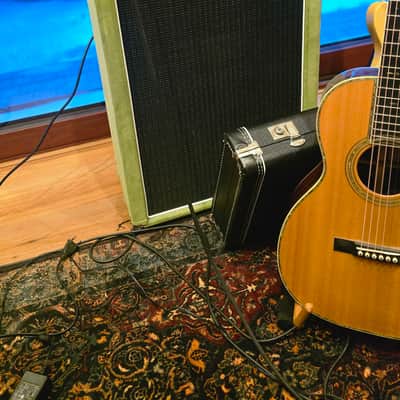Amplified Nation Wonderland Overdrive V2 50 Watt Head & 2x12 Cabinet Green Suede/Black Sparkle image 2