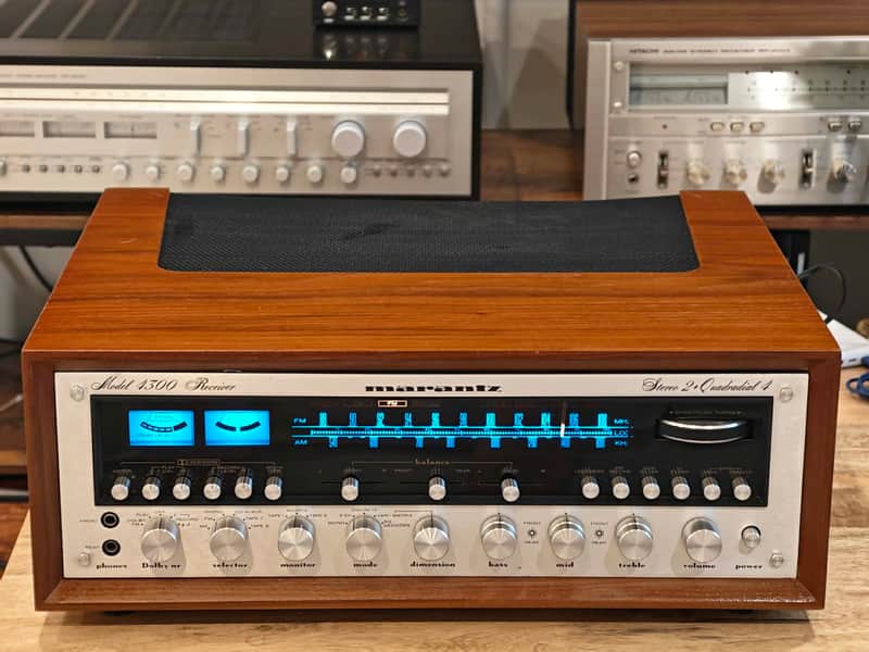 Marantz 4300 Pro Serviced Stereo/Quad Receiver Custom Wood Case Superb Sound LED image 1