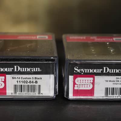 Seymour Duncan SH-14 Custom 5 Bridge & SH-1N 59 4c Neck Humbucker Pickups Black image 3