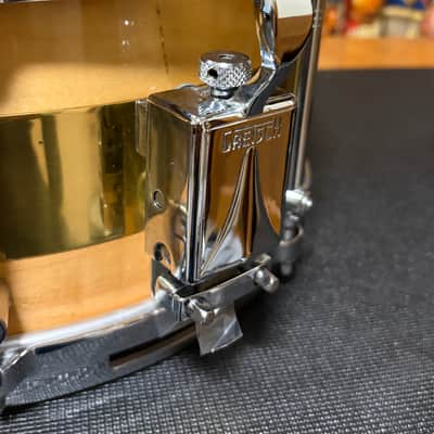 Gretsch (Legend) S-0613-FMB Free Floating 2by4 Maple-Brass-Maple 6”x13” Snare Drum RARE 2000s - Natural image 3