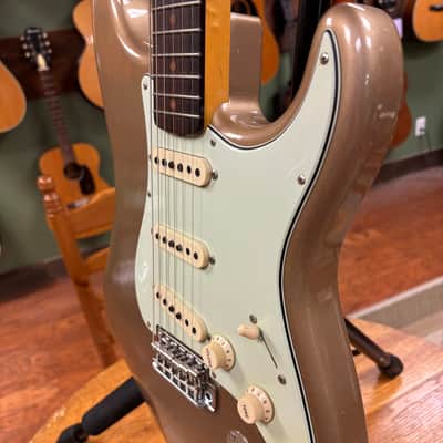 2017 Fender Custom Shop NAMM LTD Vintage Custom '59 Stratocaster Reissue Relic Faded/Aged Shoreline Gold image 6