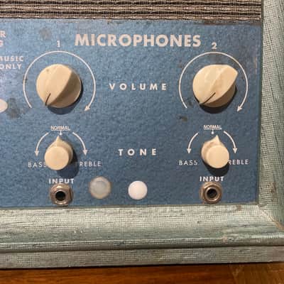 Hilton HP-95 1965 - Dual 6L6 guitar head - blue image 10