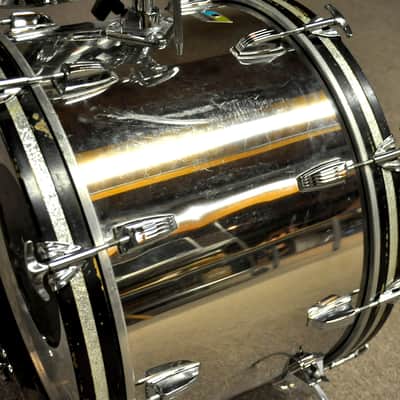 Ludwig Stainless Steel 12/16/22 3pc Kit 70s Stainless Steel image 4