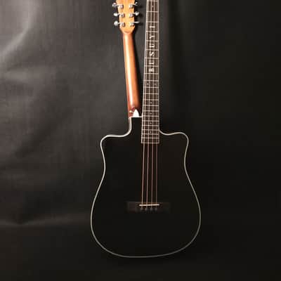Busuyi Guitar 4 String Bass 6 String Lead Acoustic, Travel Acoustic Guitar with  Hard Case image 1