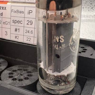 Amplitrex tested GE 7044 7119 5687 Vacuum Tube Pair dated September 1979 image 6