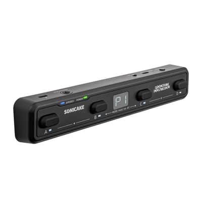 SONICAKE Pocket Control - MIDI Foot Controller, Wired/Wireless MIDI Transmission, USB Host, 4 Buttons BT Rechargeable Page Turner Pedal for Musician/Live Performance/Studio (Black) image 1