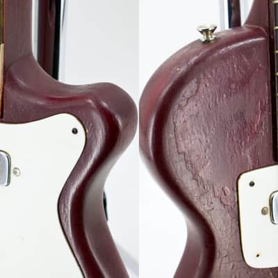 Used AS/IS Harmony Stratotone H44 Electric Guitar Refinished w/ Modified Jack/Screws - Fair Condition image 20