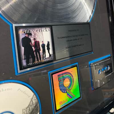 Stan Lynch The Mavericks, What A Crying Shame, RIAA, Platinum Record (#22) image 4