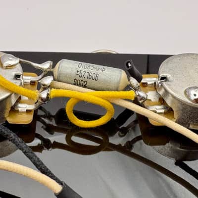 Fender Telecaster 3-way wiring harness upgrade for single coil neck and bridge pickups with 0.033uF paper in oil capacitor image 2