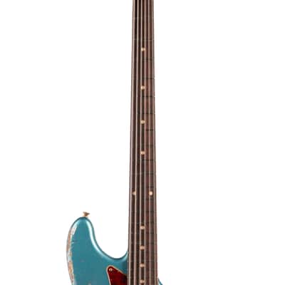 Fender Custom Shop 1962 Bass VI Super Heavy Relic Super Faded Ocean Turquoise (386) image 6