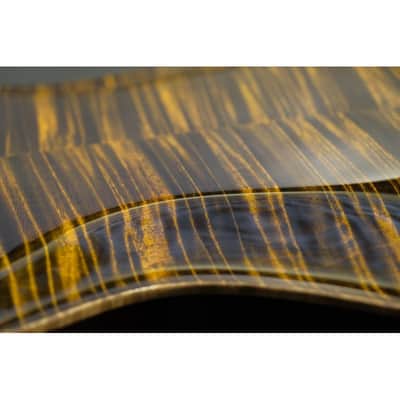 2001 PRS Private Stock Hollow Body II TI reverse LH lefthanded yellow tiger image 8