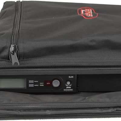 SKB Cases 1U Series Soft Rack Case with Steel Rails, Heavy Duty Zippers, Outer Pocket, and Shoulder Straps, For Wireless Microphone Systems and Pre-Amps image 5