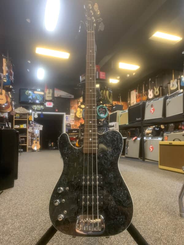 G&L ASAT Bass Left Handed Black Swirl Rare image 1