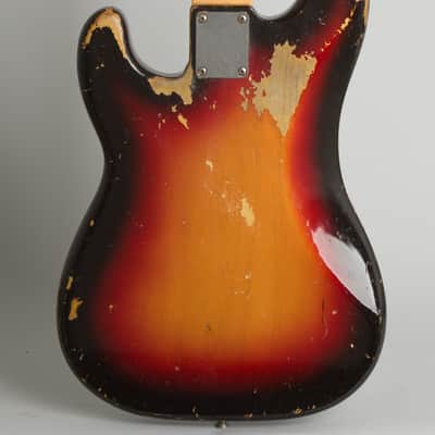 Fender Precision Bass Solid Body Electric Bass Guitar (1964), ser. #L38032, original black tolex hard shell case. image 4