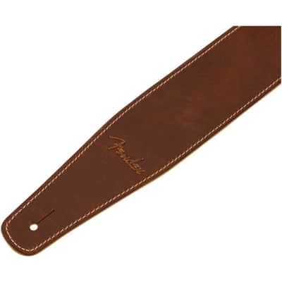 Genuine Fender 2.5" Broken-In Leather Guitar Strap - TAN - 099-0641-021 image 1