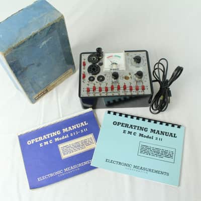 EMC Tube Tester Model 211 With Box And Manuals image 1