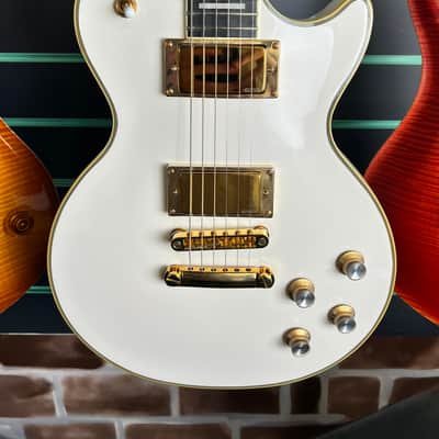 Epiphone Ltd. Ed. Bjorn Gelotte 'Jotun' Les Paul Custom Outfit Bone White 2017 image 5