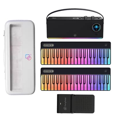 *(PRE-PRODUCTION VERSION BETA UNIT) PartyKeys Piano Keyboards 72 keys with Case and PartyStudio MIDI Sounds Speaker with PartyPedal image 2