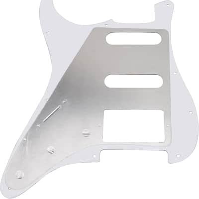 11 Hole HSS Pickguard Guitar Scratch Plate Compatible with American/Mexican Made Standard Strat Modern Style Guitar Replacement (3Ply White) image 1