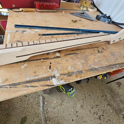 No Brand - 1Homemade other no name Modeled after Fender Jazz Neck 2000 - Wood color image 13
