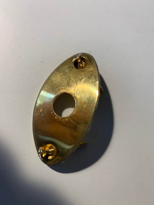 Ibanez RG output jack plate 1994 gold image 1