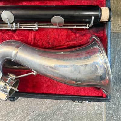 Noblet Paris wood Bass Clarinet with case. Made in France image 8