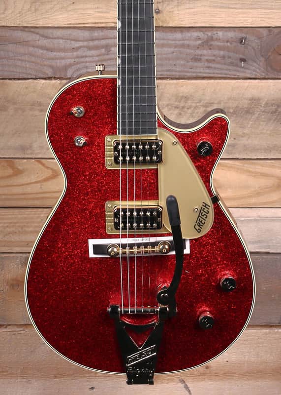 Gretsch G6129TG-59VS Limited Edition Sparkle Jet Electric Guitar Red Sparkle w/ Case image 1