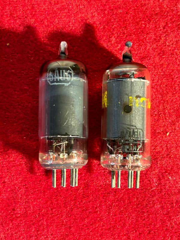 Magnavox/RCA Mismatch Pair 6AU6 Radio Amplifier Electron Vacuum Tubes image 1