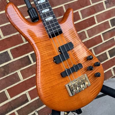 Spector Euro 4 Doug Wimbish Signature Limited Edition, Amber Aged Relic, Figured Maple Top, Plain Maple Body, 3pc Hard Rock Maple Neck, Rosewood Fretboard, EMG DW Pickups, Spector Legacy Preamp, Gig Bag, SN# NB22919 image 3