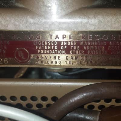 Vintage Revere Camera Company Model T-100 Reel-to-Reel Tape Recorder image 6