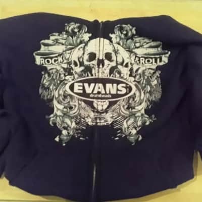 Vintage Evans Drum Heads Zippered Hoodie size: Adult XL - (*Very Rare to Find*) image 1