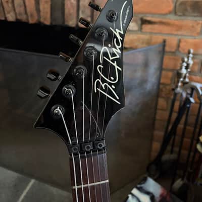 1990s BC Rich  Platinum Series Warlock  - Black / Custom Airbrush image 4