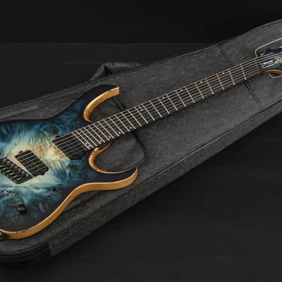 Mayones Duvell 7 Elite VF Custom Eye Poplar - Turquoise Iris Satin image 3