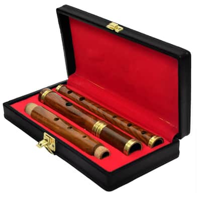 Professional Irish D Flute – 4-Piece Wooden Flute with Natural Finish & Free Case image 1