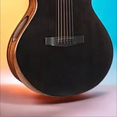 Cort Masterpiece Series Modern Black Acoustic-Electric Guitar - Stunning Trans Black Gloss Finish w/ Case image 5