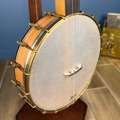 Rickard 12" Cherry Little Wonder Banjo with Antiqued Brass Hardware image 9