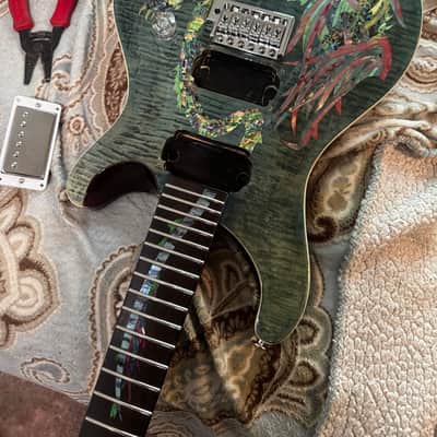 Firefly FFPR heavy modded• Abalone/Paua shell/Foil Sea Dragon (PRS Dragon‑Style) • PRS 85/15 “S” • CTS Electronics • Coil Split • Locking Tuners • Hard Case image 8