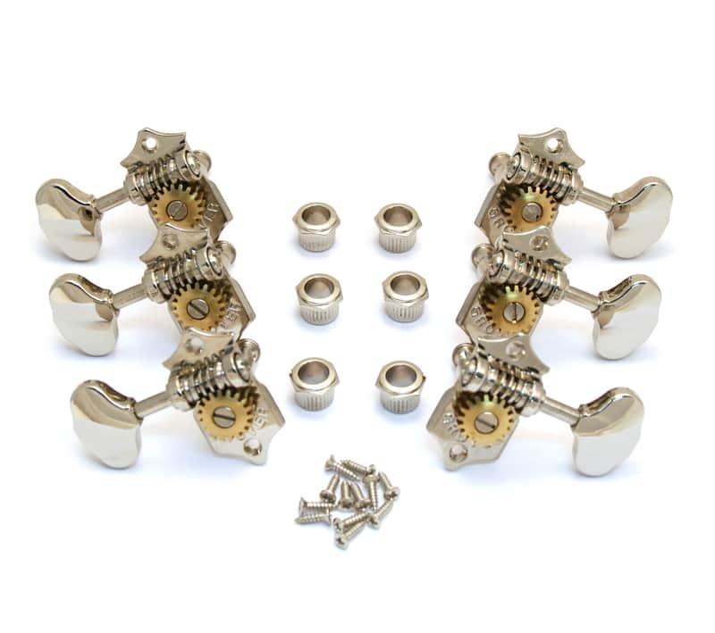 Grover Original 18:1 Nickel Sta-Tite Vintage Butterbean Open Gear Guitar Tuners V97-18NA image 1