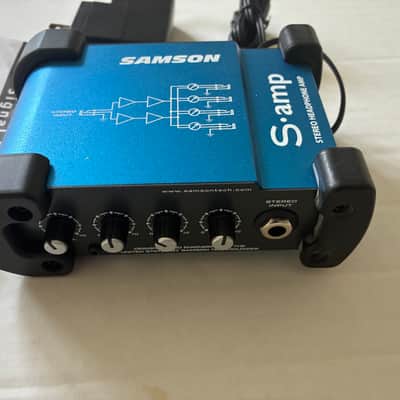 Samson S-Amp S Class Mini Stereo Headphone Amplifier 2010s - Blue/Black image 1