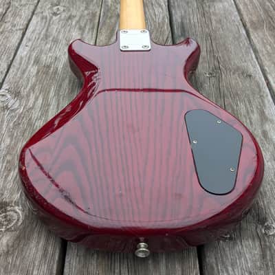 Lefty 1983 Quest by Vantage travel bass 25" trans cherry - Made in Japan image 8